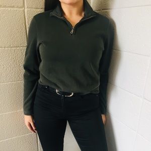 *Olive green quarter zip sweater*